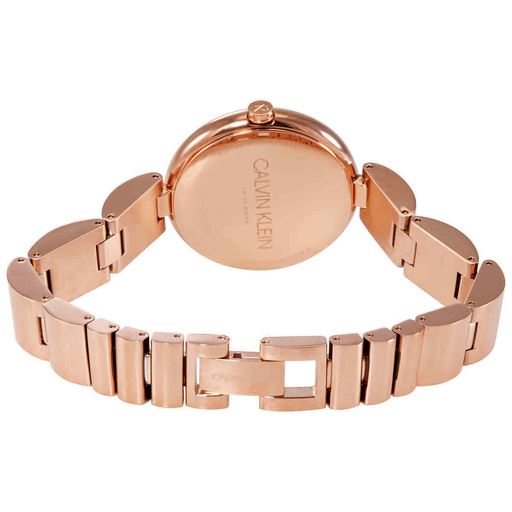 Calvin Klein Wavy White Dial Rose Gold Steel Strap Watch for Women - K9U23646 Buy Now By Calvin Klein