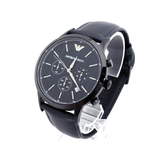 Emporio Armani Renato Chronograph Quartz Blue Dial Blue Leather Strap Watch For Men - AR2481 Buy Now By Emporio Armani