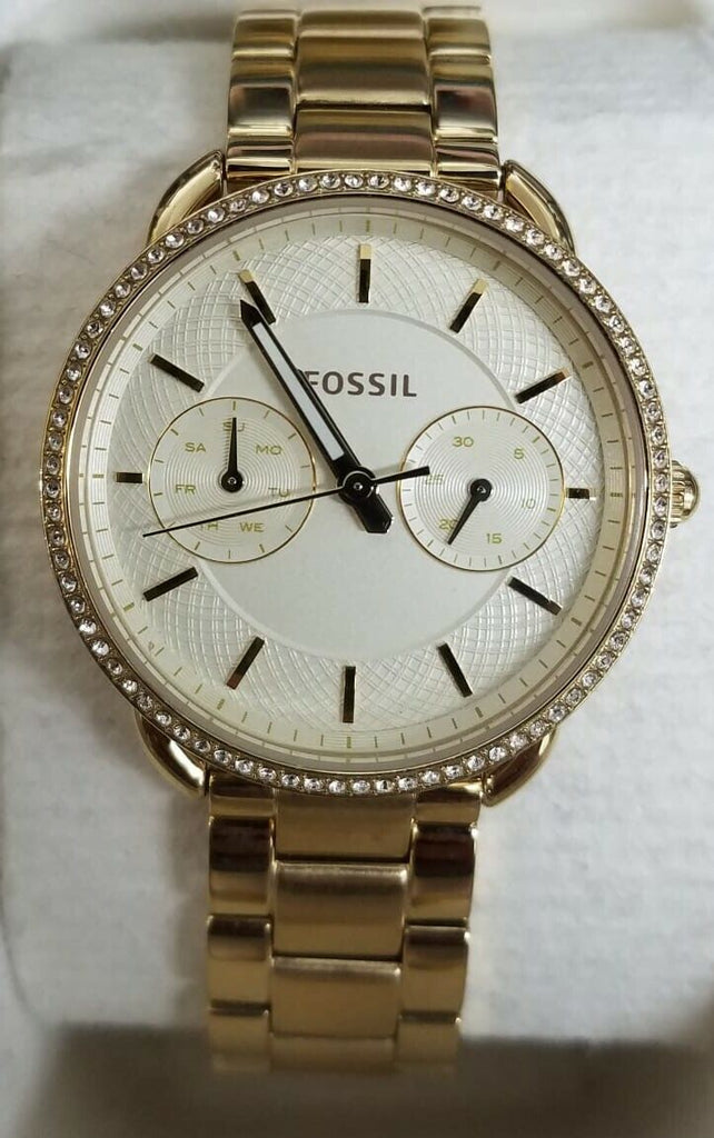 Fossil Tailor Gold Dial Gold Steel Strap Watch for Women - ES4263 Buy Now By Fossil