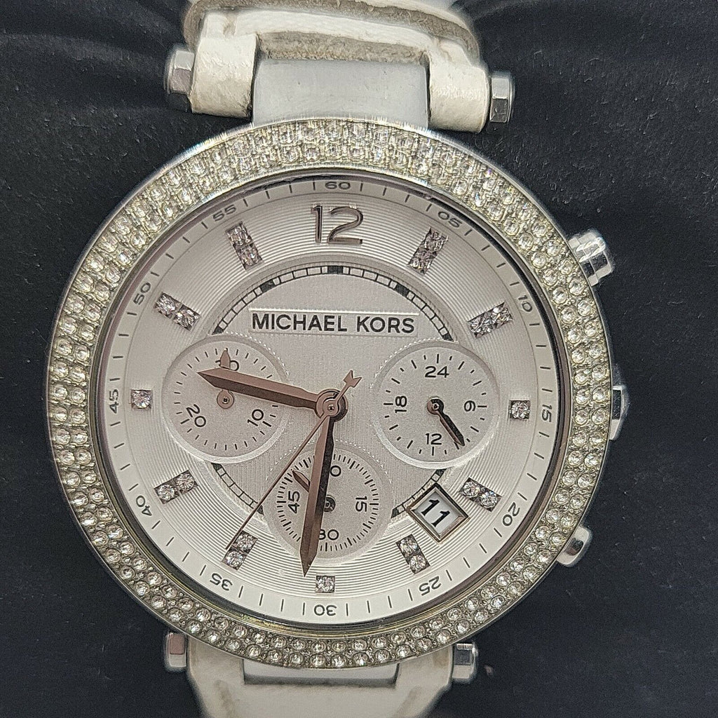 Michael Kors Parker White Dial White Leather Strap Watch for Women - MK2277 Buy Now By Michael Kors