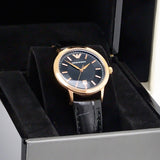 Emporio Armani Classic Black Dial Black Leather Strap Watch For Women - AR9022 Buy Now By Emporio Armani