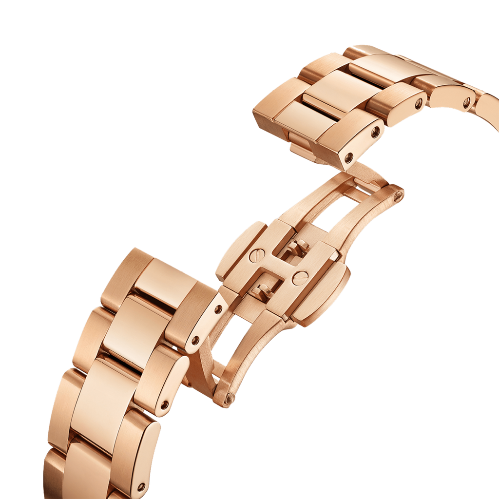 Daniel Wellington Iconic Donna Pink Dial Rose Gold Steel Strap Watch For Women - DW00100331 Buy Now By Daniel Wellington