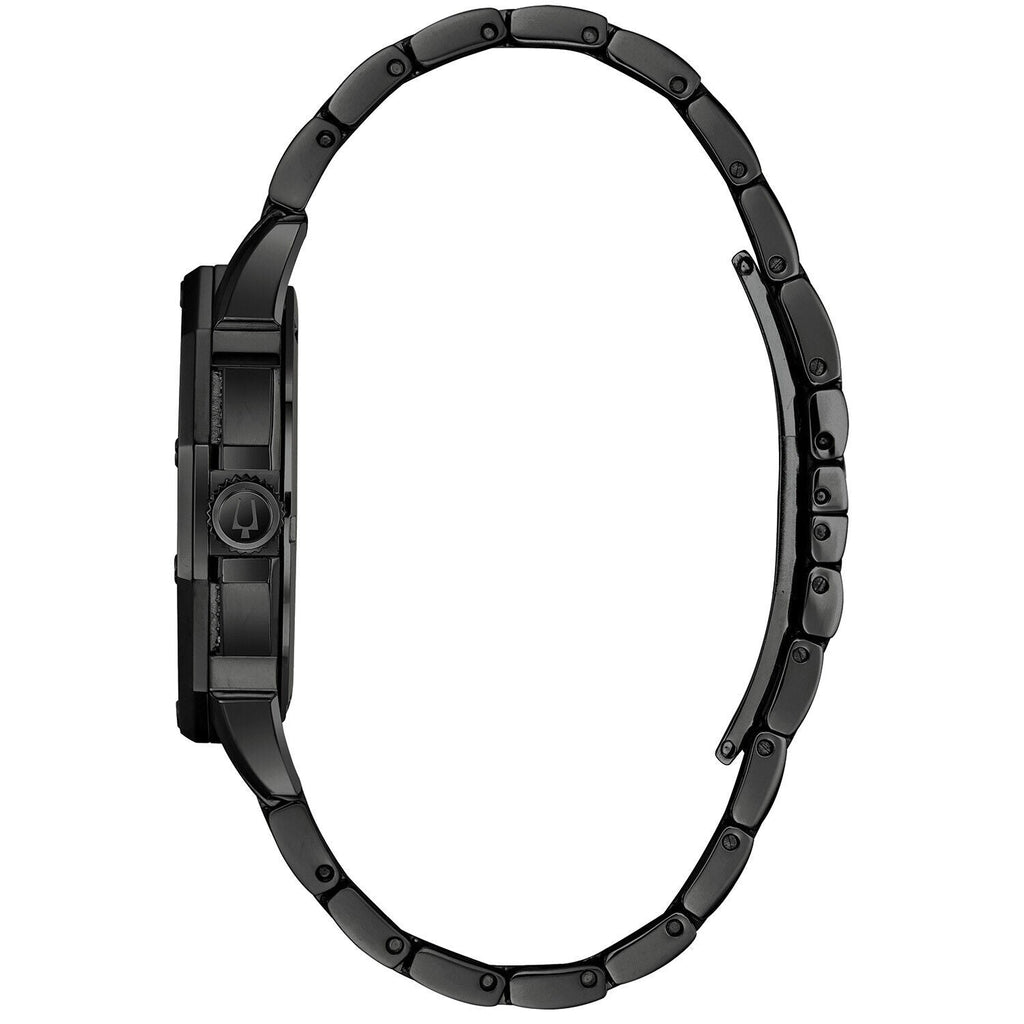 Bulova Octova Chronograph Black Crystal Dial Black Steel Strap Watch for Men - 98C134 Buy Now By Bulova