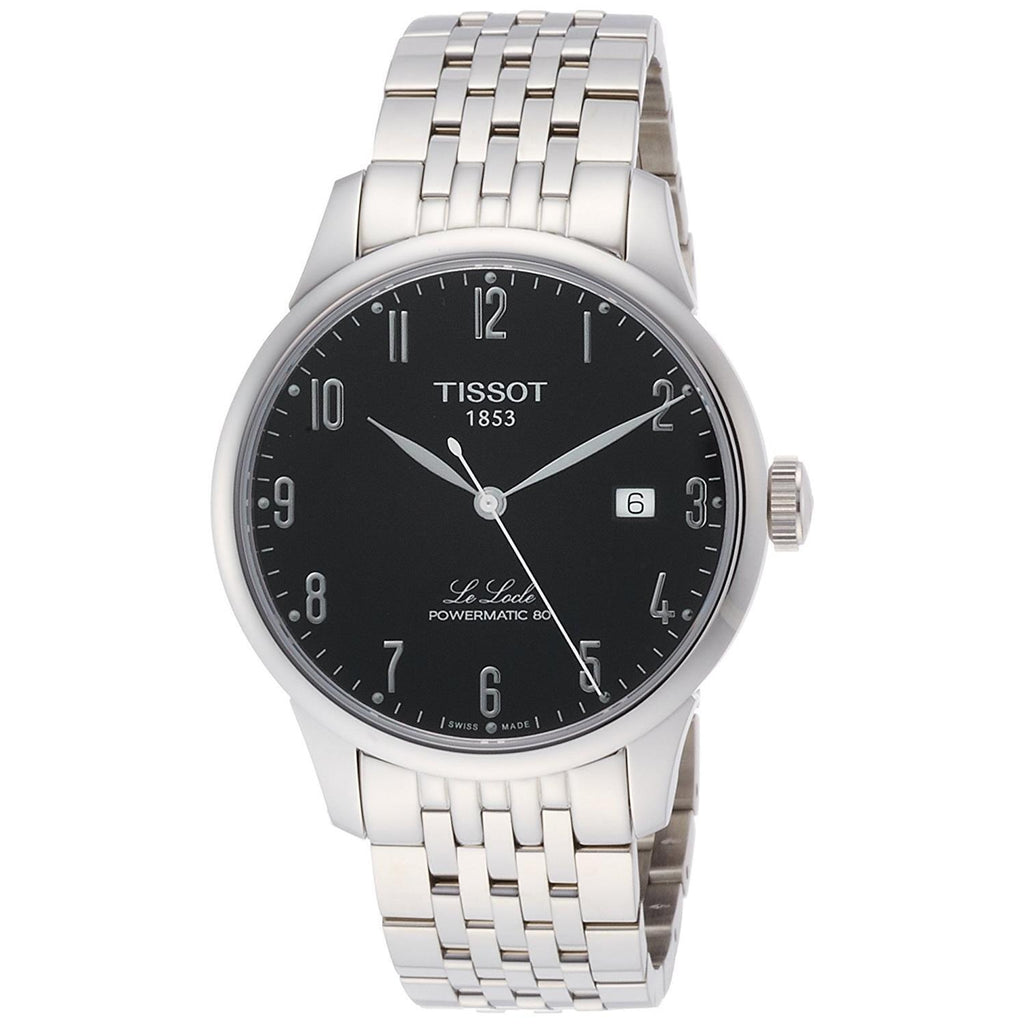 Tissot Le Locle Powermatic 80 Black Dial Silver Steel Strap Watch For Men - T006.407.11.052.00 Buy Now By Tissot