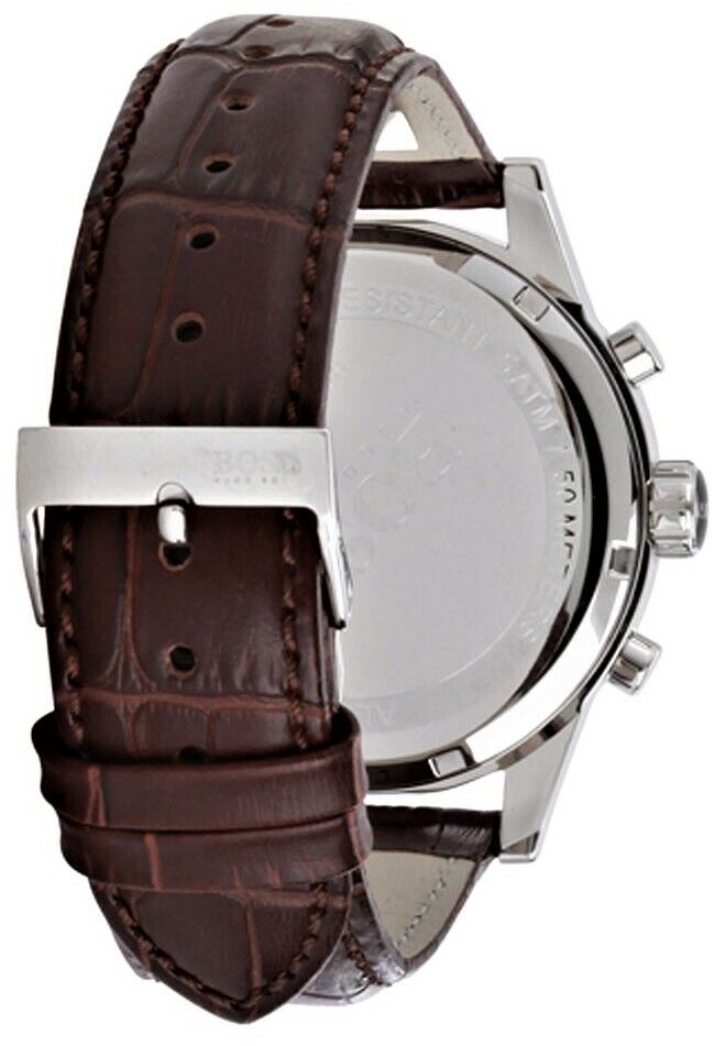 Hugo Boss Jet Chronograph Quartz Silver Dial Brown Leather Strap Watch For Men - HB1513280 Buy Now By Hugo Boss