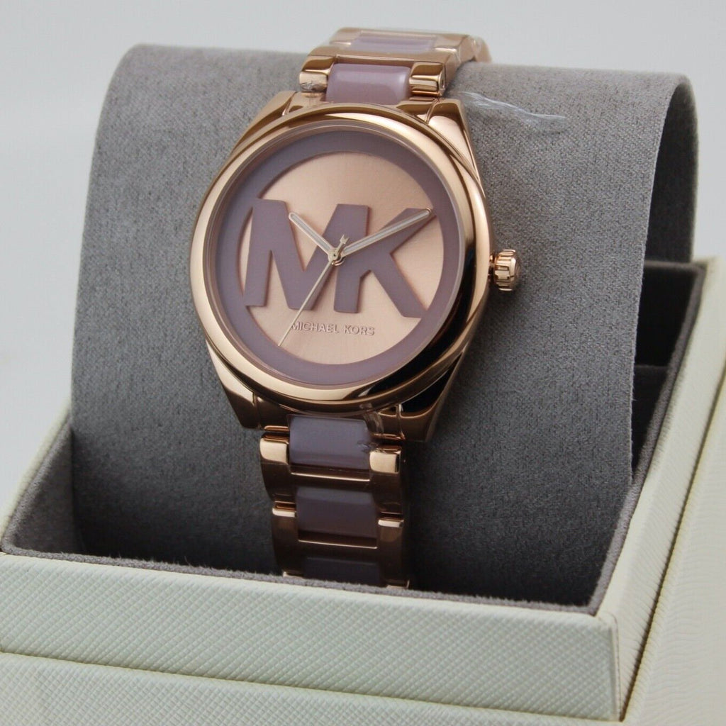 Michael Kors Janelle Three Hand Rose Gold Dial Two Tone Steel Strap Watch For Women - MK7135 Buy Now By Michael Kors