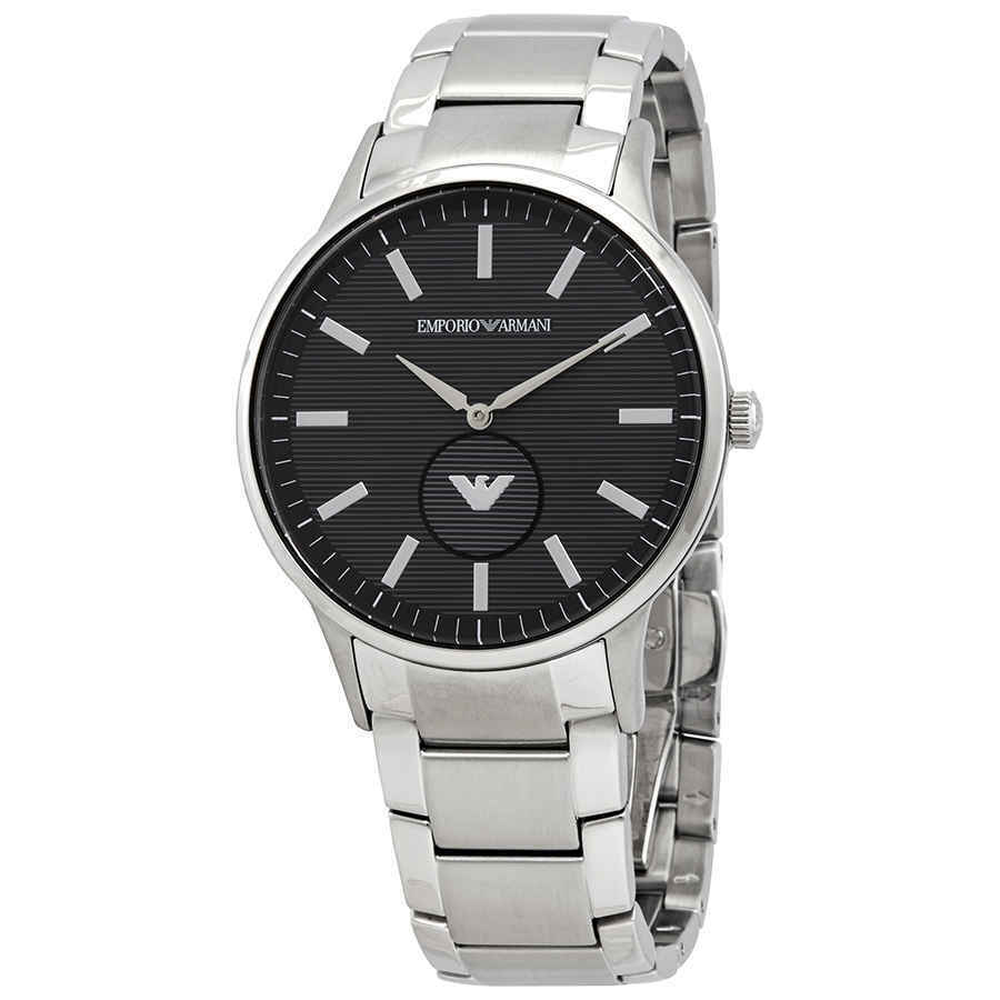 Emporio Armani Renato Quartz Black Dial Silver Steel Strap Watch For Men - AR11118 Buy Now By Emporio Armani
