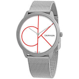 Calvin Klein Minimal White Dial Silver Mesh Bracelet Watch for Men - K3M51152 Buy Now By Calvin Klein