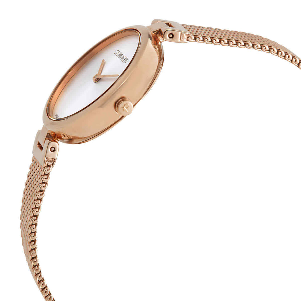 Calvin Klein Authentic Silver Dial Rose Gold Mesh Bracelet Watch for Women - K8G23626 Buy Now By Calvin Klein