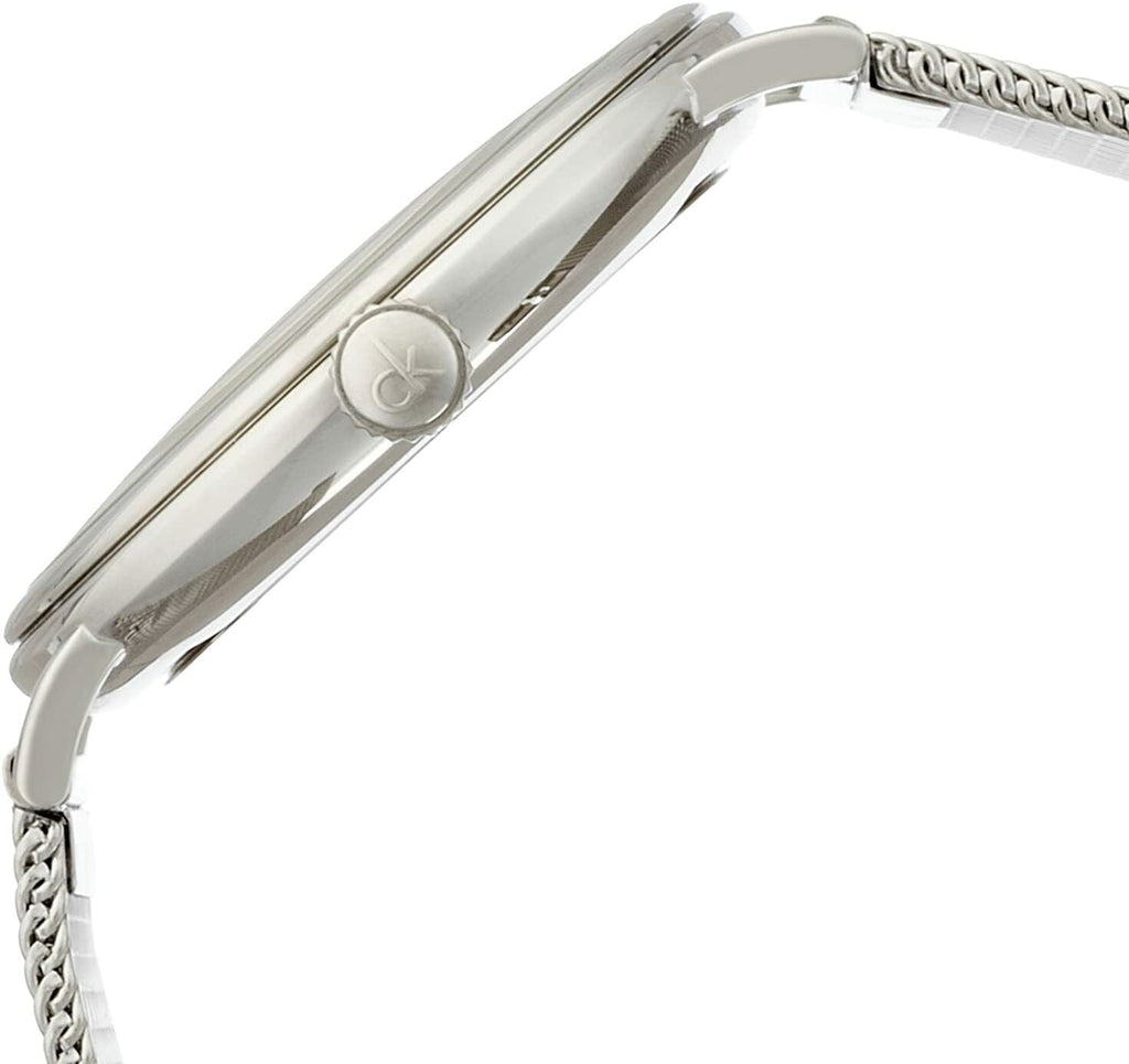 Calvin Klein Surround Black Dial Silver Mesh Bracelet Watch for Men - K3W21121 Buy Now By Calvin Klein