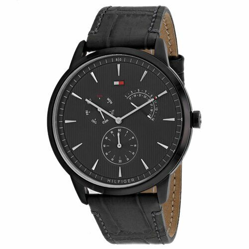 Tommy Hilfiger Brad Chronograph Quartz Grey Dial Grey Leather Strap Watch For Men - 1710388 Buy Now By Tommy Hilfiger