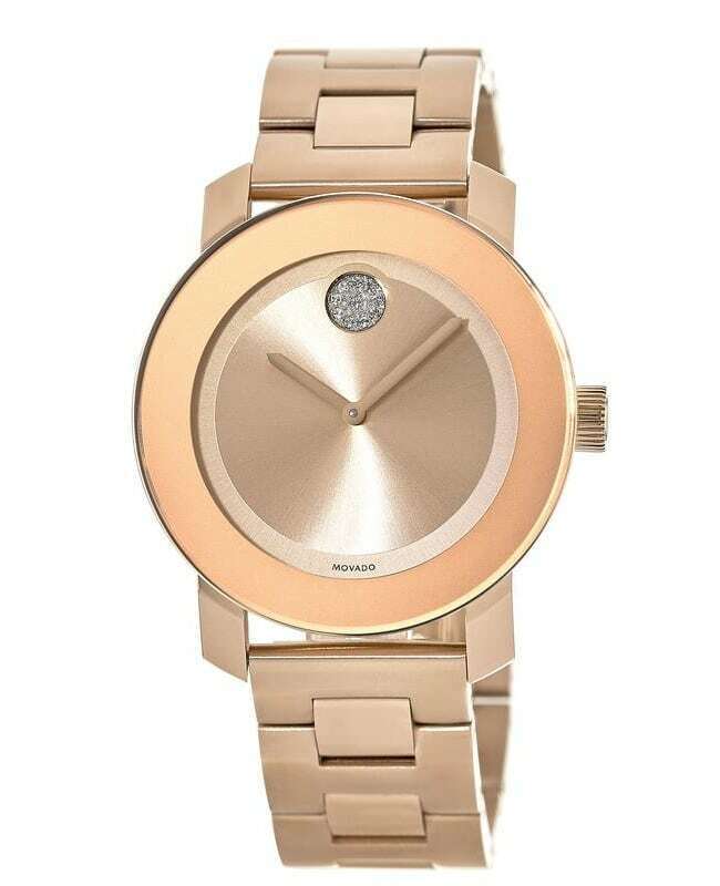 Movado Bold Rose Gold Dial Rose Gold Steel Strap Watch for Women - 3600086 Buy Now By Movado