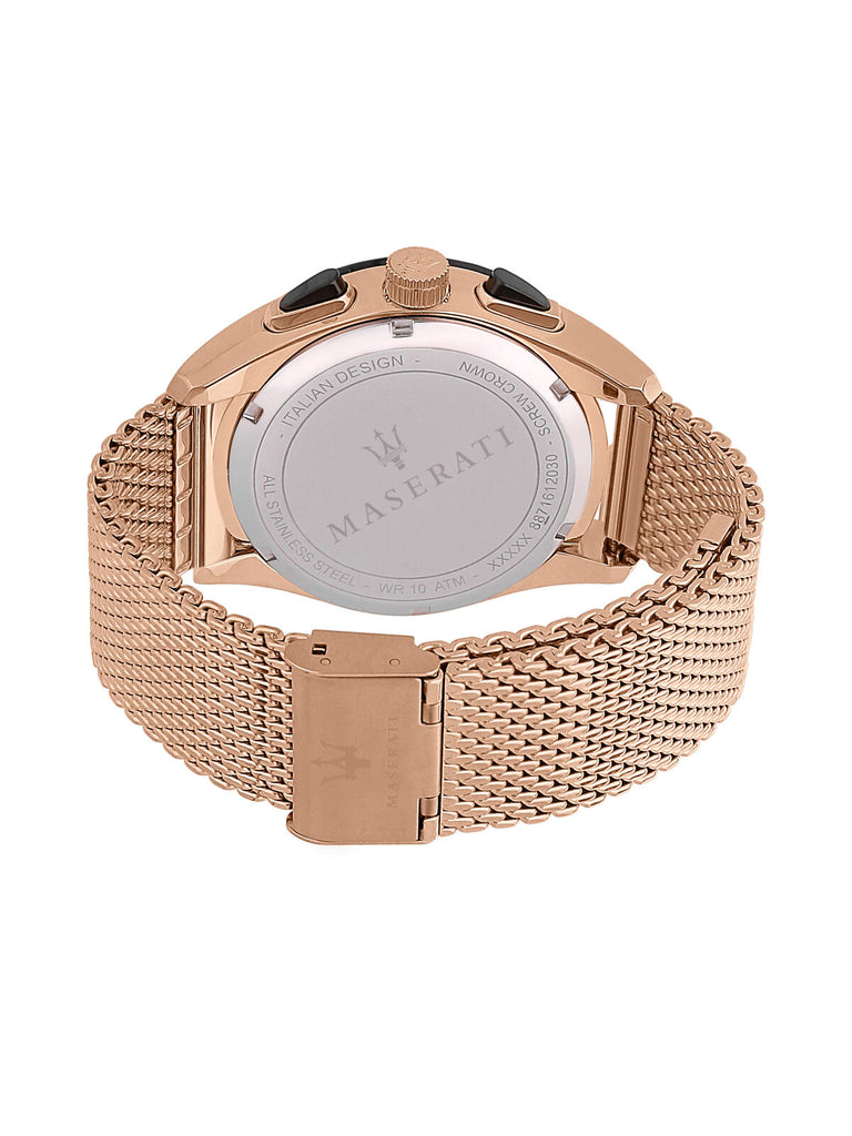 Maserati Traguardo 45mm Chronograph Rose Gold Mesh Strap White Dial Watch For Men - R8873612011 Buy Now By Maserati