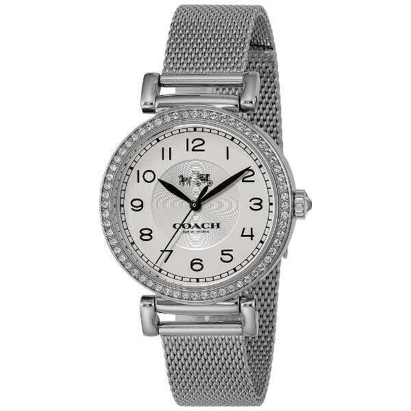 Coach Madison White Dial Silver Mesh Bracelet Watch for Women - 14502651 Buy Now By Coach