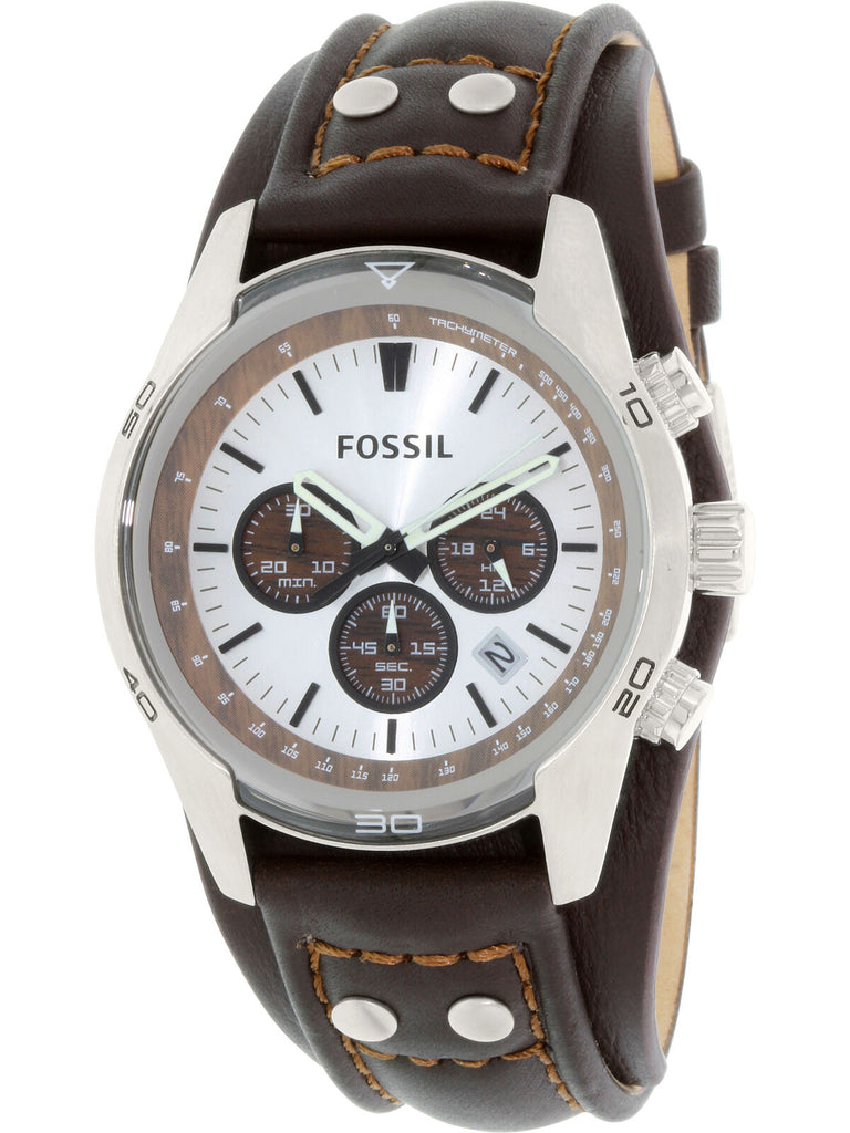 Fossil Coachman Chronograph Silver Dial Brown Leather Strap Watch for Men - CH2565 Buy Now By Fossil
