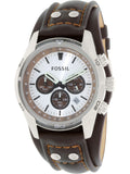 Fossil Coachman Chronograph Silver Dial Brown Leather Strap Watch for Men - CH2565 Buy Now By Fossil
