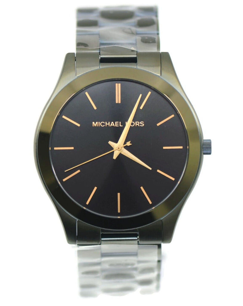 Michael Kors Slim Runway Quartz Black Dial Green Steel Strap Watch For Men - MK8715 Buy Now By Michael Kors