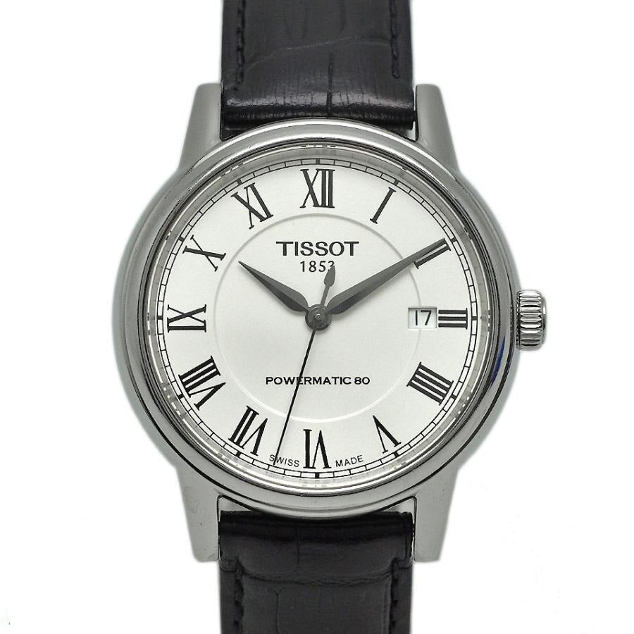 Tissot Carson Powermatic 80 White Dial Black Leather Strap Watch For Men - T085.407.16.013.00 Buy Now By Tissot