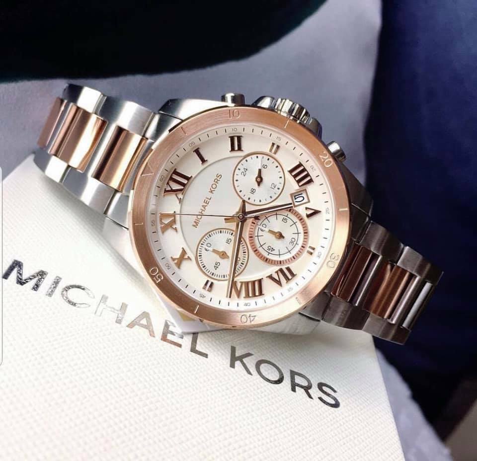 Michael Kors Brecken Chronograph White Dial Two Tone Steel Strap Watch For Women - MK6368 Buy Now By Michael Kors