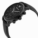 Emporio Armani Luigi Chronohraph Black Dial Black Leather Strap Watch For Men - AR1970 Buy Now By Emporio Armani