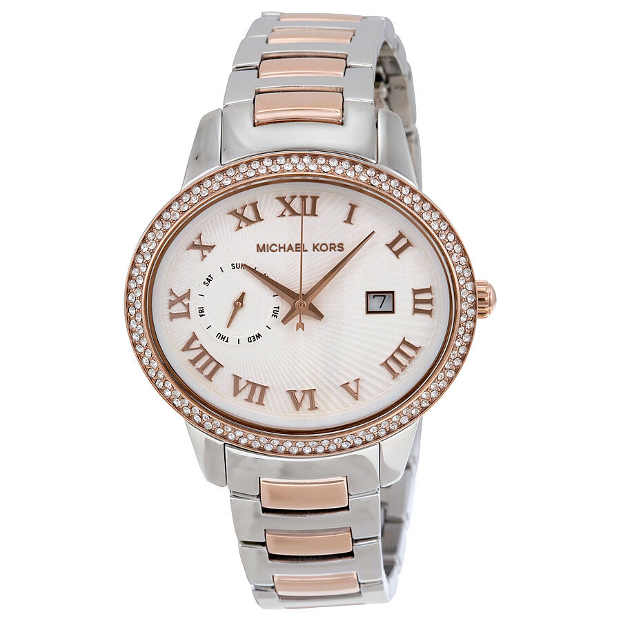 Michael Kors Whitley Analog White Dial Two Tone Steel Strap Watch For Women - MK6228 Buy Now By Michael Kors