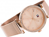 Tommy Hilfiger Lynn Quartz Rose Gold Dial Rose Gold Mesh Bracelet Watch For Women - 1781865 Buy Now By Tommy Hilfiger