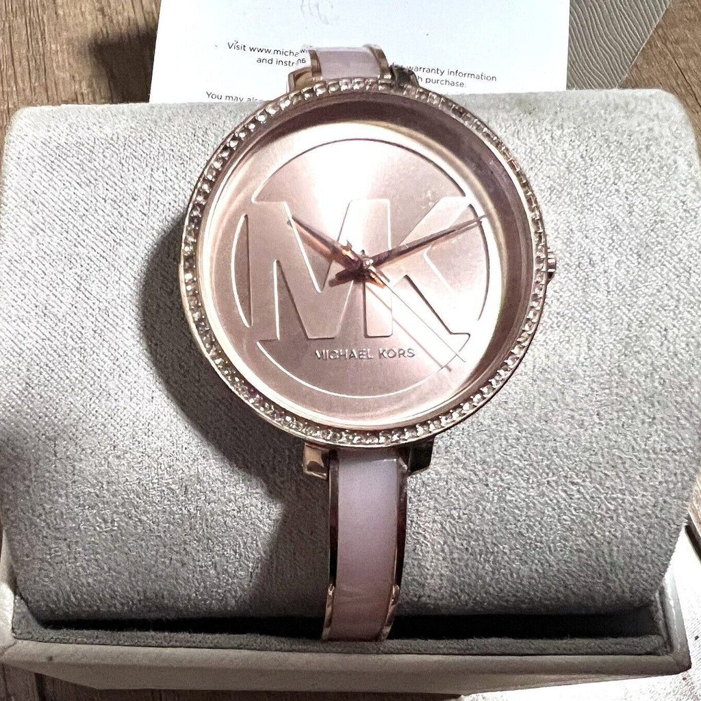 Michael Kors Jaryn Analog Rose Gold Dial Pink Steel Strap Watch For Women - MK4545 Buy Now By Michael Kors