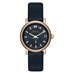 Marc Jacobs Baker Navy Blue Dial Blue Leather Strap Watch for Women - MBM1331 Buy Now By Marc Jacobs