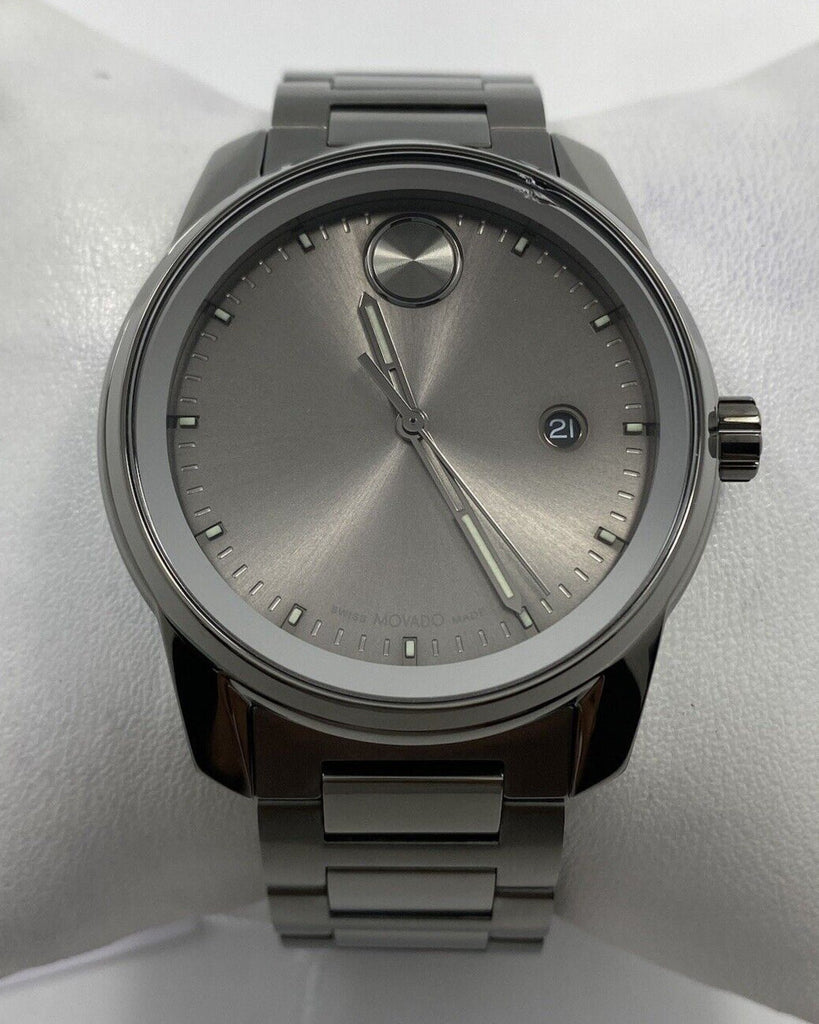 Movado Bold Verso Grey Dial Grey Steel Strap Watch for Men - 3600860 Buy Now By Movado