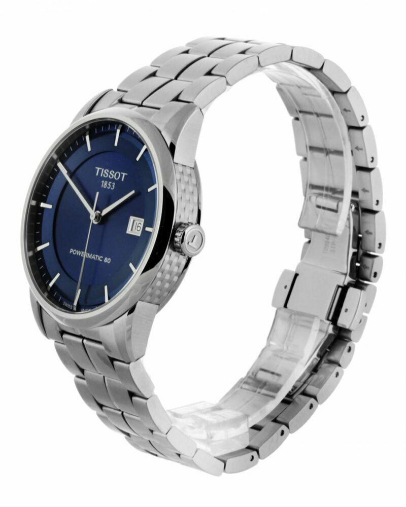 Tissot Luxury Powermatic 80 Blue Dial Silver Steel Strap Watch For Men - T086.407.11.041.00 Buy Now By Tissot