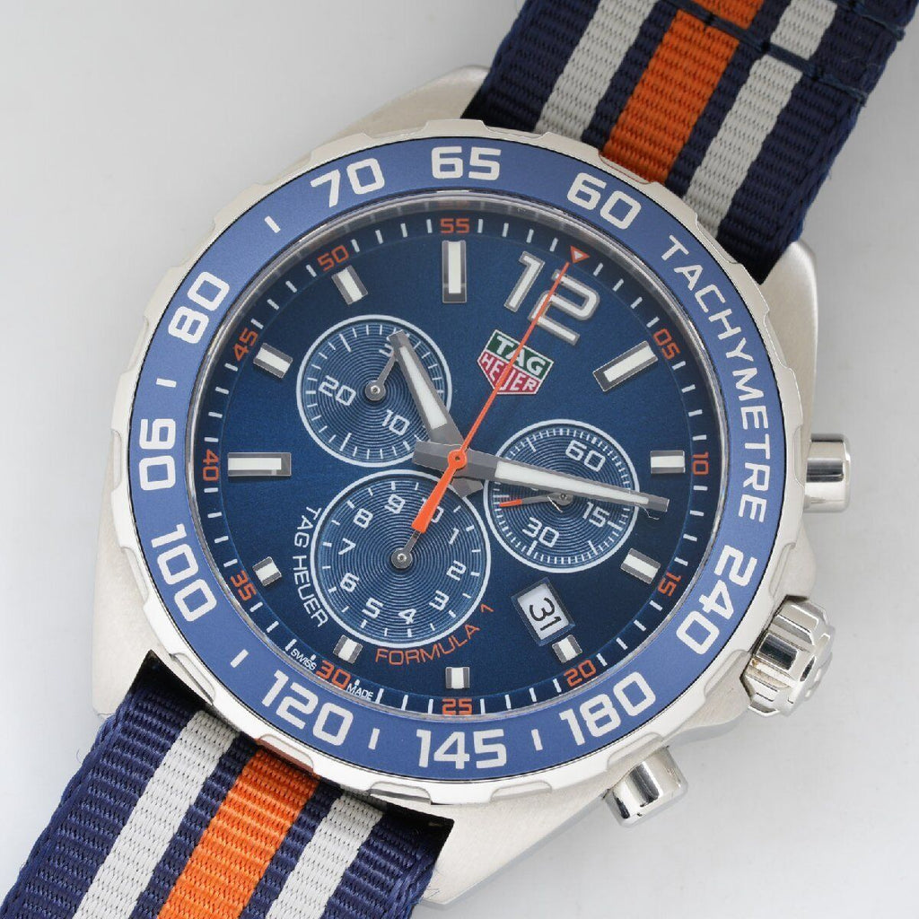 Tag Heuer Formula 1 Chronograph 43mm Blue Dial NATO Strap Watch for Men - CAZ1014.FC8196 Buy Now By Tag Heuer