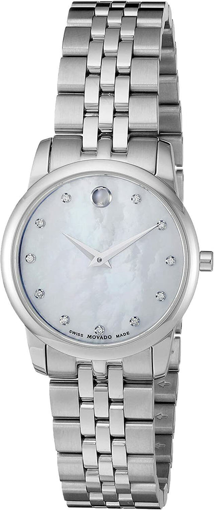 Movado Museum Classic Mother of Pearl Dial Silver Steel Strap Watch For Women - 0606612 Buy Now By Movado