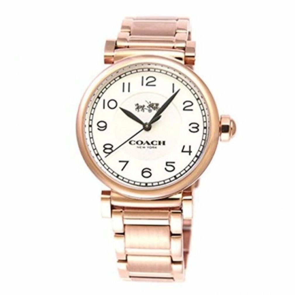 Coach Madison White Dial Rose Gold Steel Strap Watch for Women - 14502395 Buy Now By Coach
