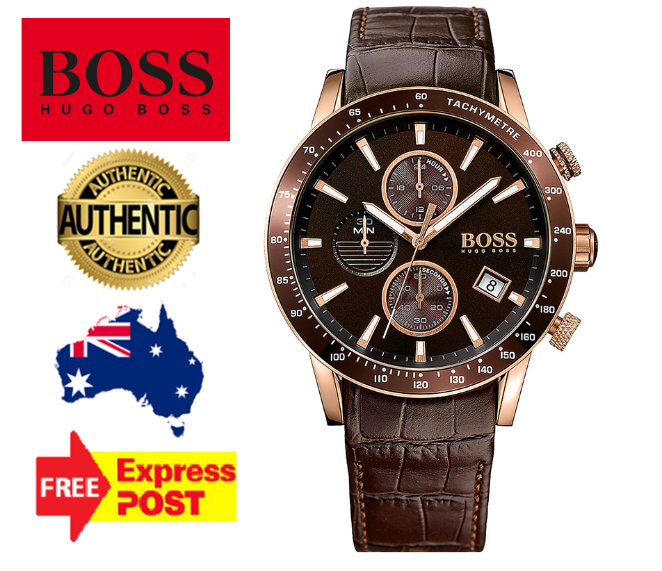 Hugo Boss Rafale Chronograph Brown Dial Brown Leather Strap Watch For Men - 1513392 Buy Now By Hugo Boss