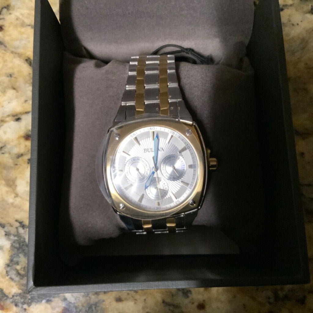 Bulova Classic Multi Function Silver Dial Two Tone Steel Strap Watch for Men - 98C142 Buy Now By Bulova