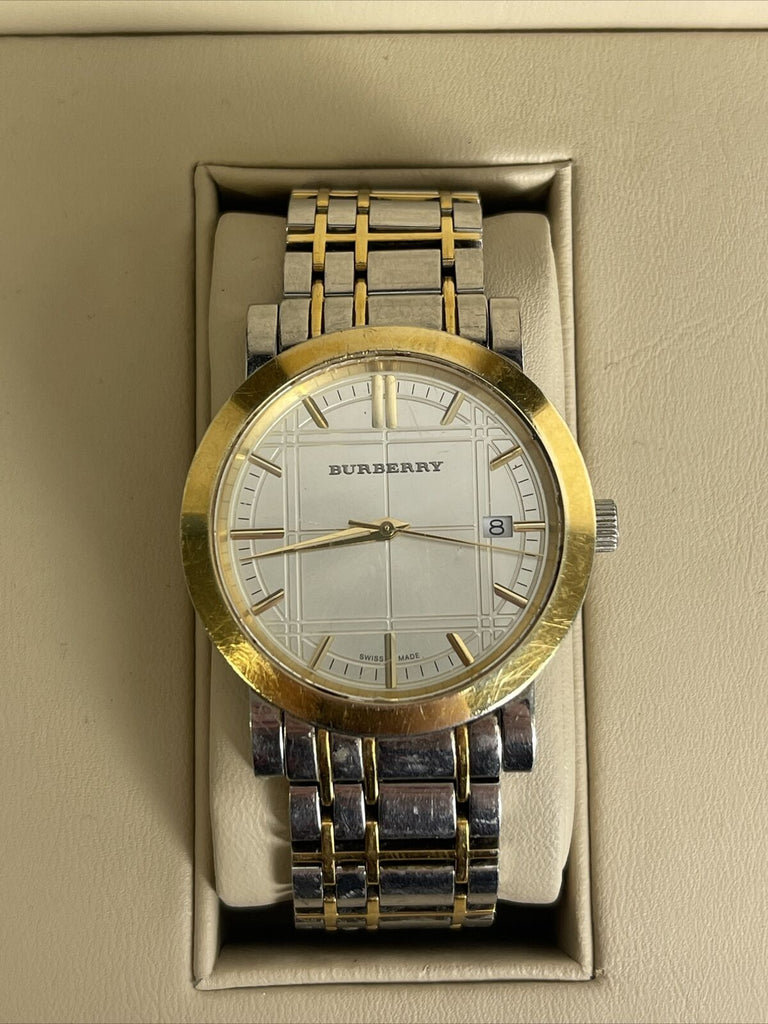 Burberry Heritage White Dial Two Tone Stainless Steel Strap Watch for Men - BU1358 Buy Now By Burberry