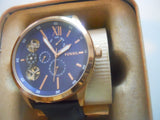 Fossil Flynn Mechanical Blue Dial Blue Leather Strap Watch for Men - BQ2219 Buy Now By Fossil