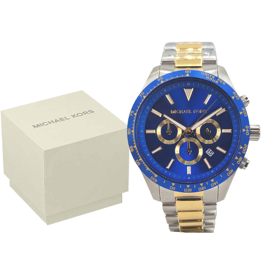 Michael Kors Layton Chronograph Blue Dial Two Tone Steel Strap Watch For Men - MK8825 Buy Now By Michael Kors