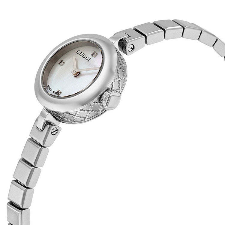 Gucci Diamantissima Quartz Diamonds White Dial Silver Steel Strap Watch For Women - YA141503 Buy Now By Gucci