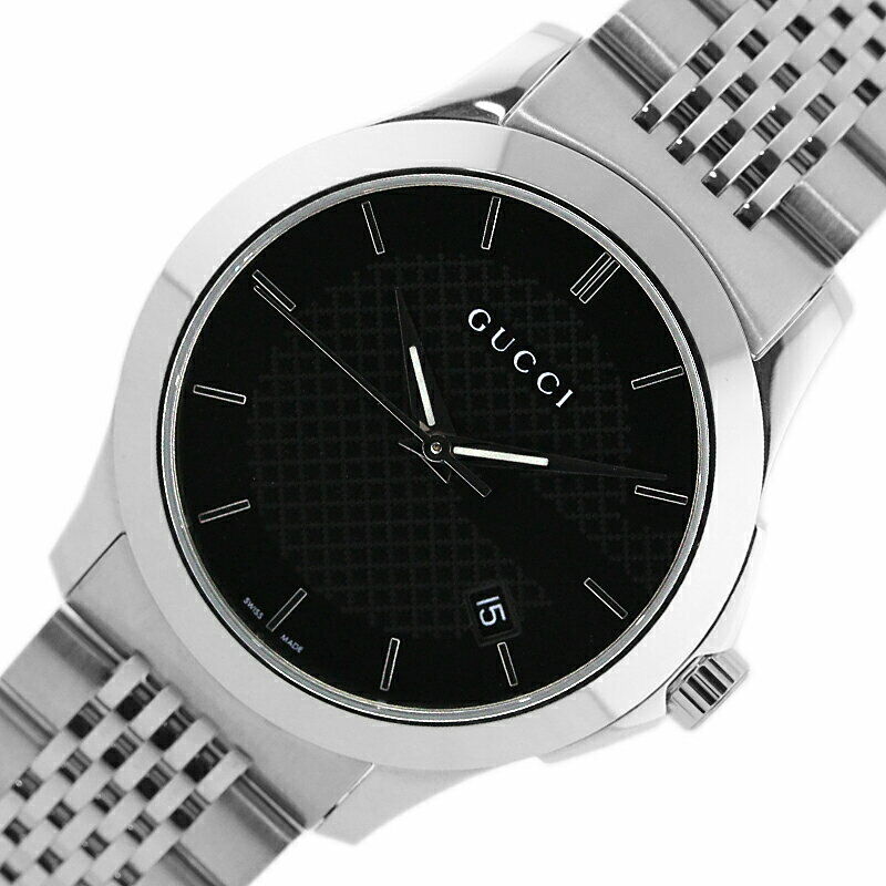 Gucci G Timeless Black Dial Silver Steel Strap Watch For Men - YA126402 Buy Now By Gucci