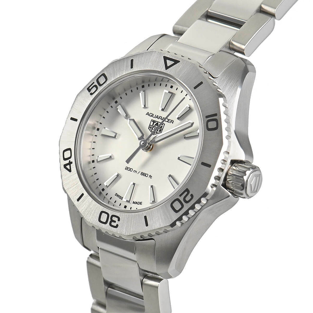 Tag Heuer Aquaracer Professional 200 Quartz White Dial Silver Steel Strap Watch for Women - WBP1411.BA0622 Buy Now By Tag Heuer