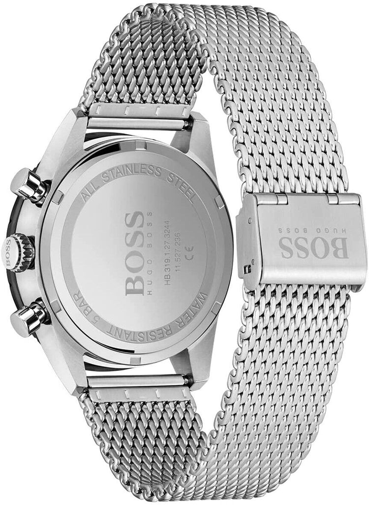 Hugo Boss Pilot Edition Black Dial Silver Mesh Bracelet Watch for Men - 1513886 Buy Now By Hugo Boss