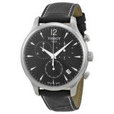 Tissot T Classic Tradition Chronograph Black Dial Black Leather Strap Watch For Men - T063.617.16.057.00 Buy Now By Tissot