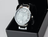 Emporio Armani Classic Quartz White Dial Silver Steel Strap Watch For Men - AR2430 Buy Now By Emporio Armani
