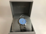 Calvin Klein Stately Blue Mother of Pearl Dial Silver Steel Strap Watch for Women - K3G2312N Buy Now By Calvin Klein