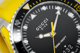 Gucci Dive Black Dial Yellow Rubber Strap Watch For Men - YA136319 Buy Now By Gucci