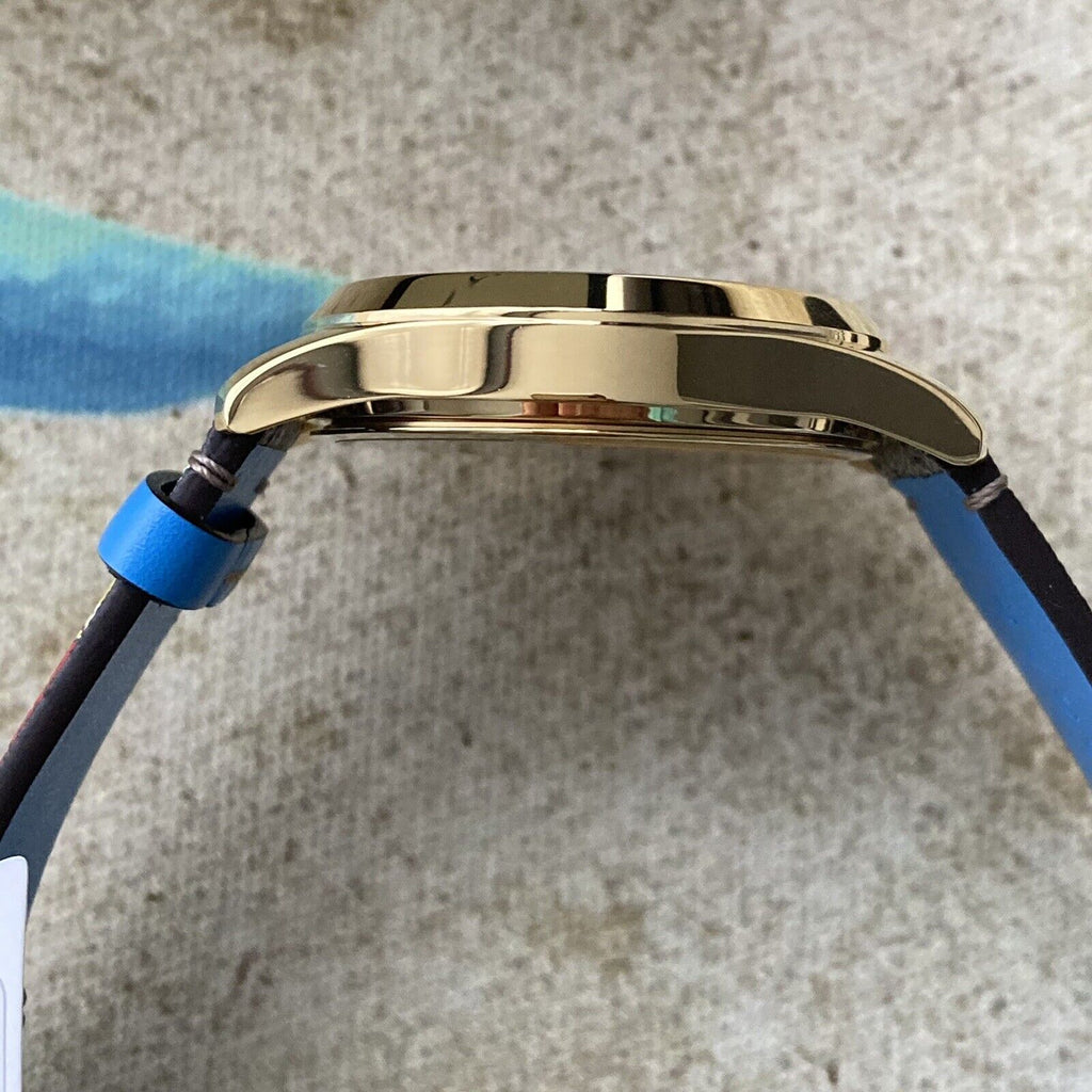 Gucci G Timeless Disney Donald Duck Brown Dial Brown Leather Strap Watch For Women - YA1264167 Buy Now By Gucci