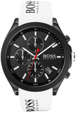Hugo Boss Velocity Black Dial White Rubber Strap Watch for Men - 1513718 Buy Now By Hugo Boss