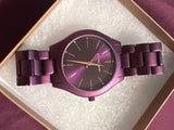 Michael Kors Slim Runway Quartz Purple Dial Purple Steel Strap Watch For Women - MK4507 Buy Now By Michael Kors