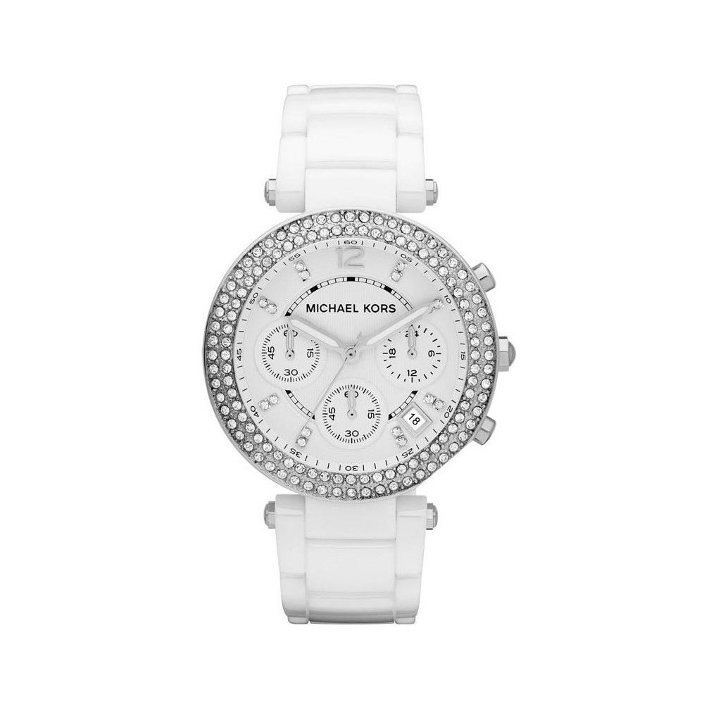 Michael Kors Parker White Dial White Ceramic Strap Watch for Women - MK5654 Buy Now By Michael Kors